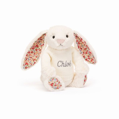 Jellycat Blossom Cream Bunny with Cream Jumper UK | 93726UXBS